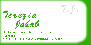 terezia jakab business card